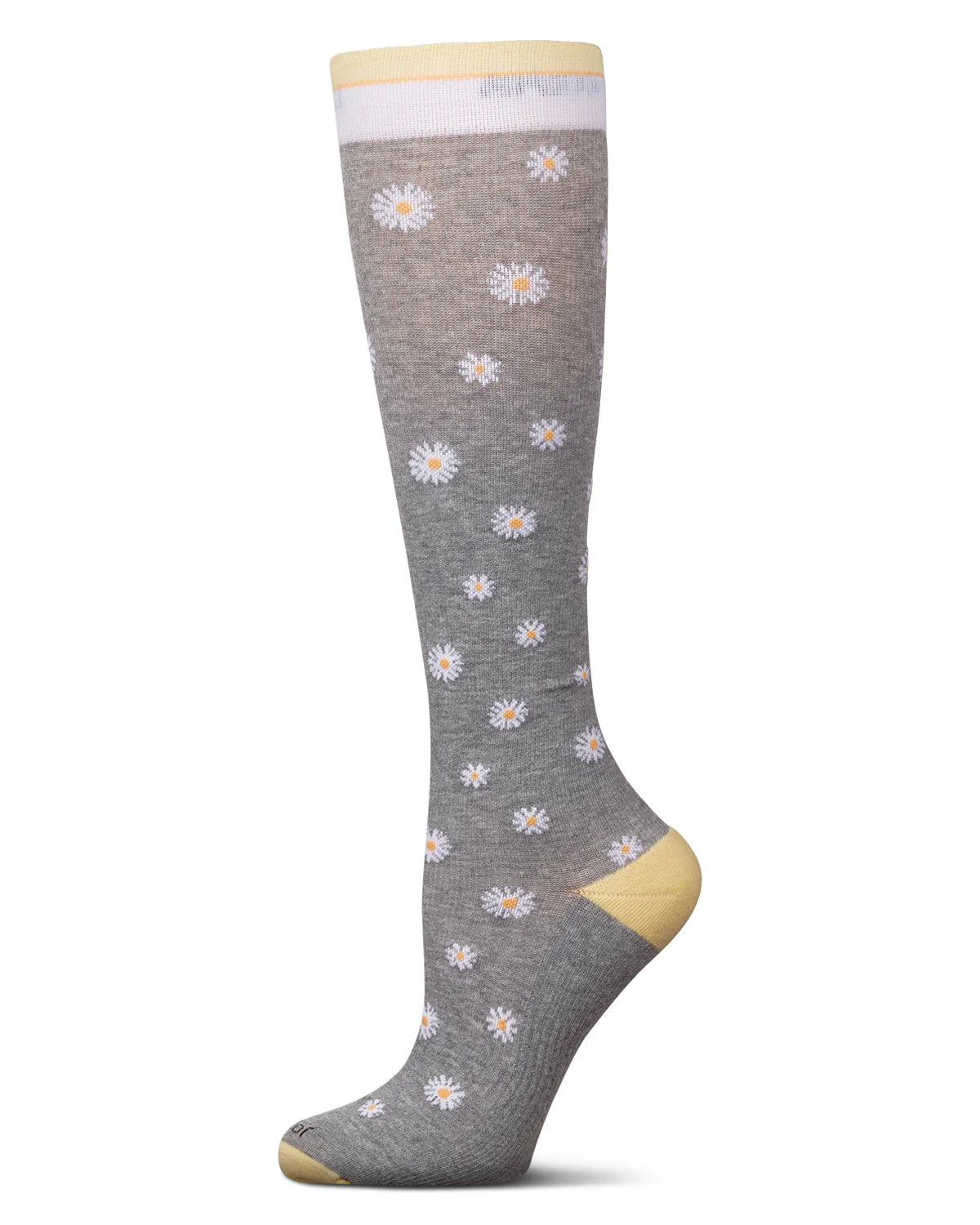 WOMEN'S DAISIES COTTON BLEND 15-20 MMHG GRADUATED COMPRESSION SOCKS