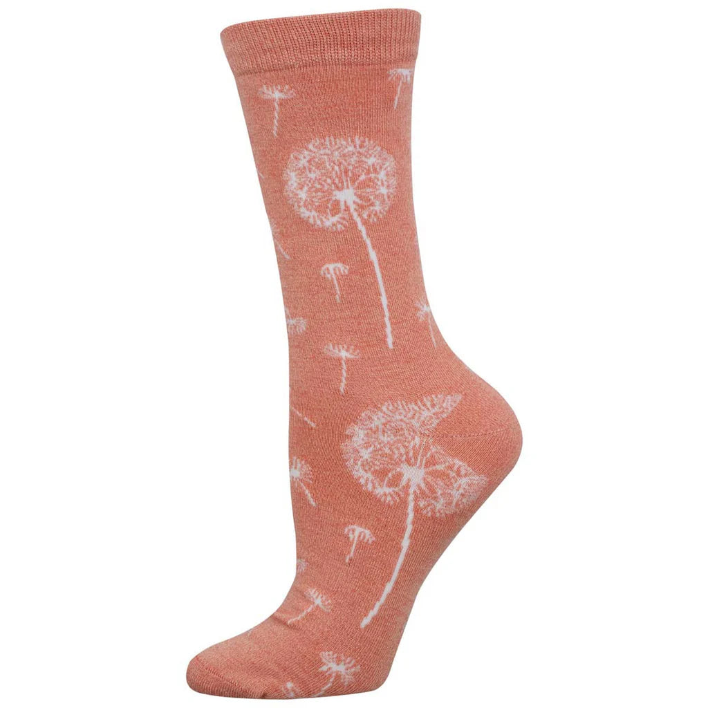 DANDELION DREAMS WOMEN'S BAMBOO CREW SOCKS
