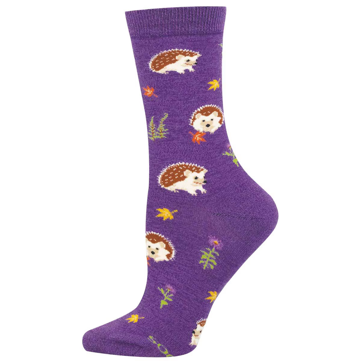 HURRY ALONG HEDGEHOG WOMEN'S BAMBOO CREW SOCKS