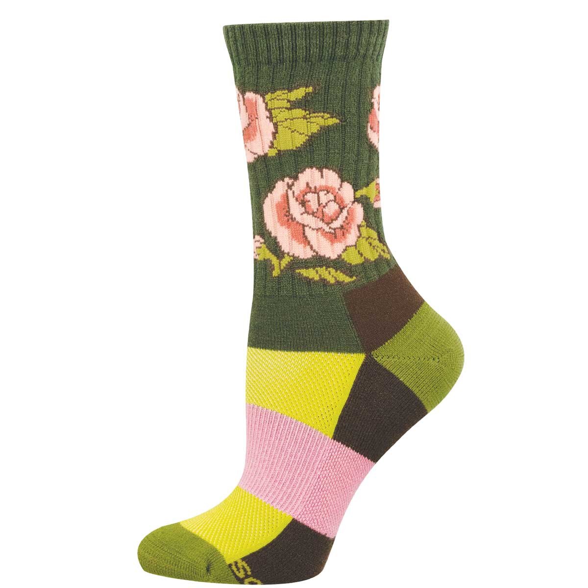 CHOSE THE ROSE WOMEN'S MERINO WOOL CREW SOCKS