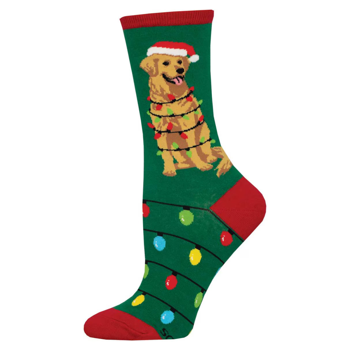 DOG GONE LIGHTS WOMEN'S COTTON CREW SOCKS
