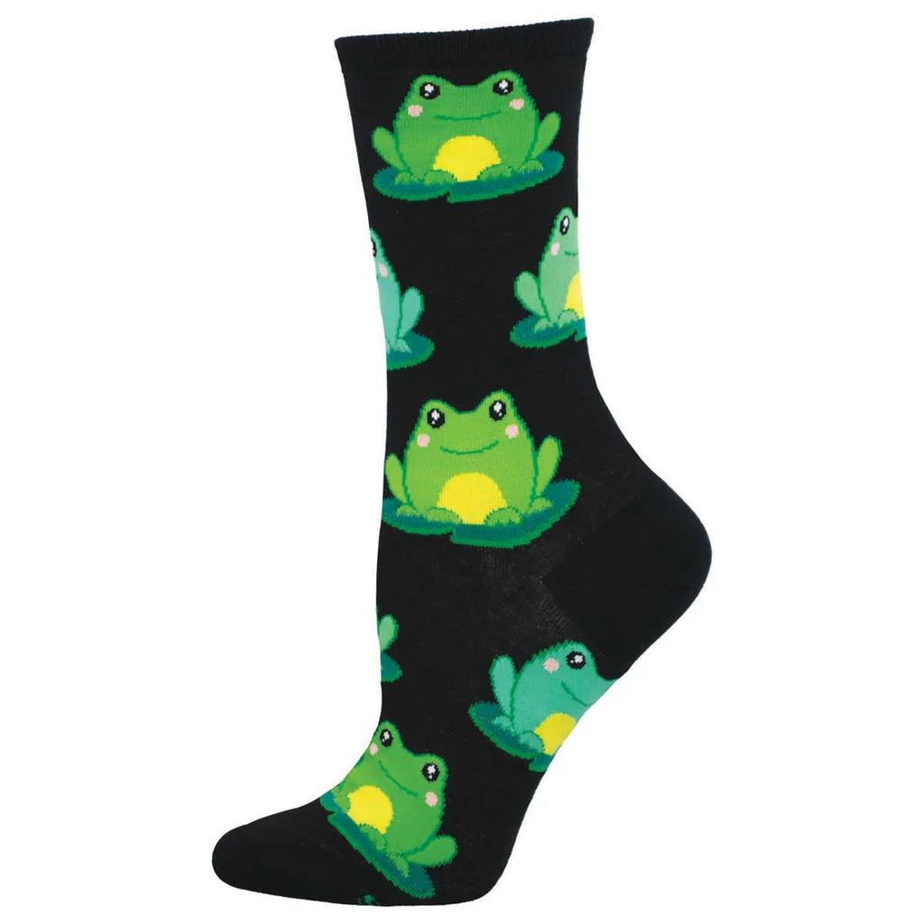 FRIENDLY FROGS WOMEN'S CREW SOCKS