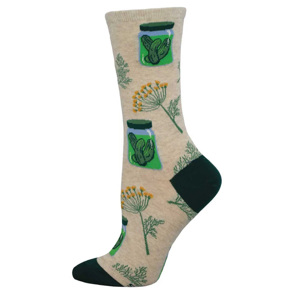 PICKLE LOVERS PARADISE WOMEN'S CREW SOCKS