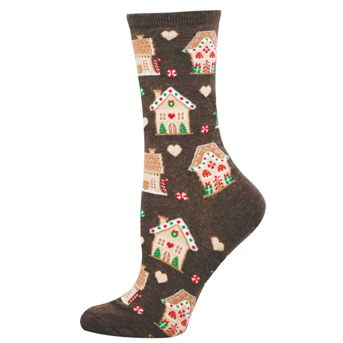 GINGERBREAD HOUSES WOMEN'S COTTON CREW SOCKS