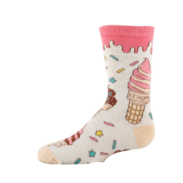 ICE CREAM DREAMS KID'S CREW SOCKS