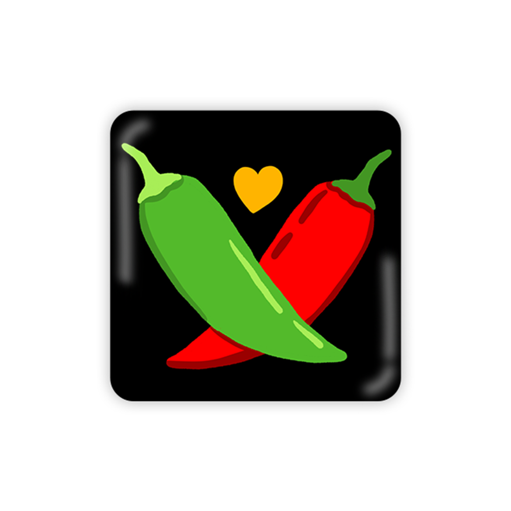 Red and Green Metal Magnet