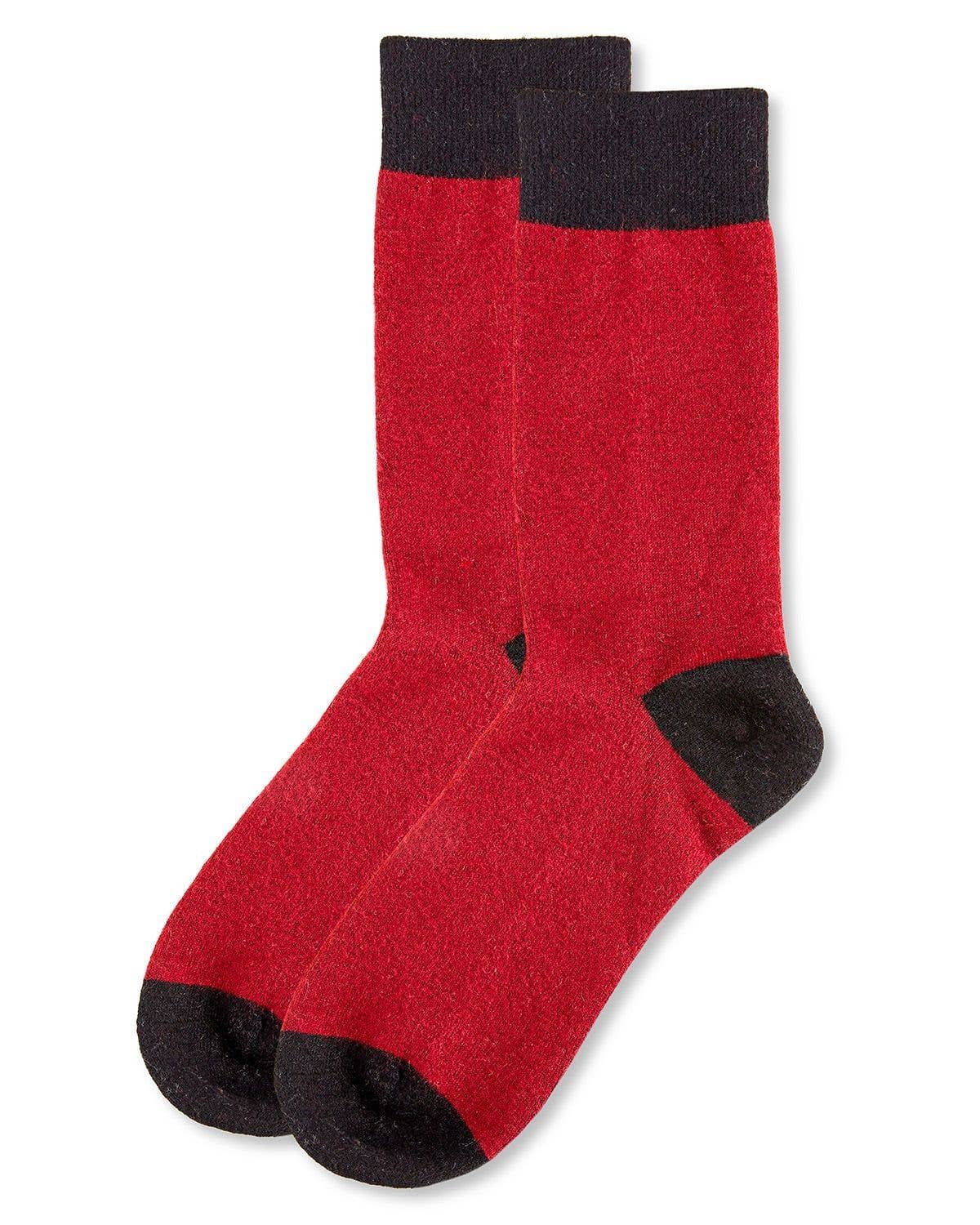 MEN'S FANCY HEELS CASHMERE BLEND CREW SOCKS