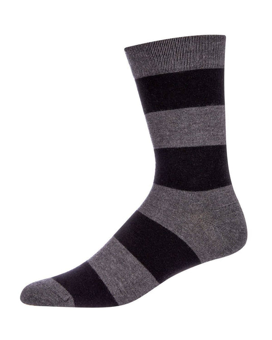 MEN'S STRIPED CASHMERE BLEND CREW SOCKS