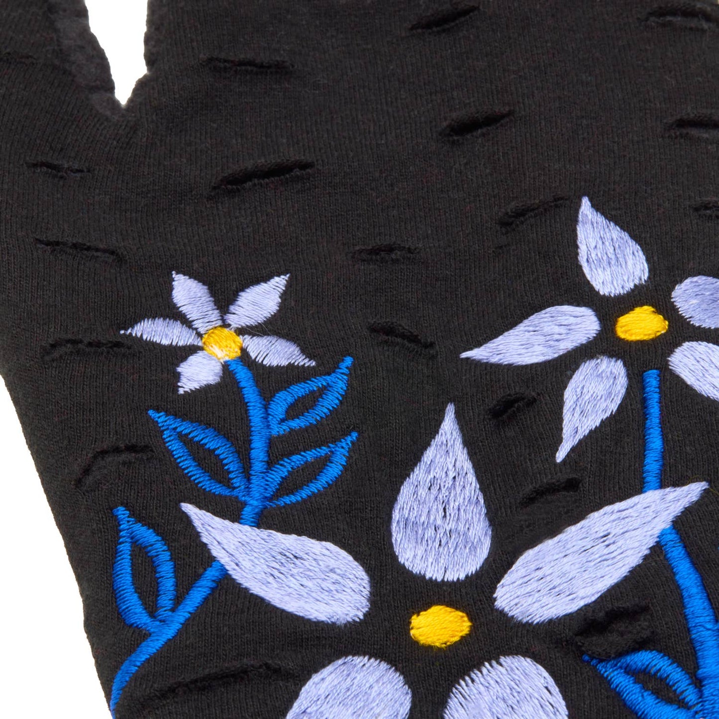 Viola Bluebell Fingerless Fleece Gloves | Knit Gloves