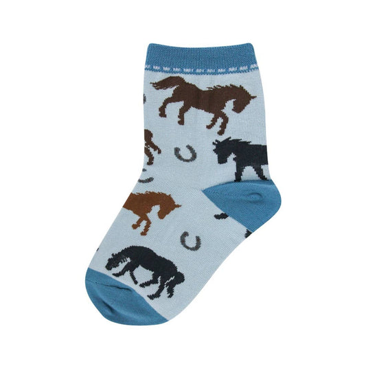 Children's Equine Cotton Crew Socks