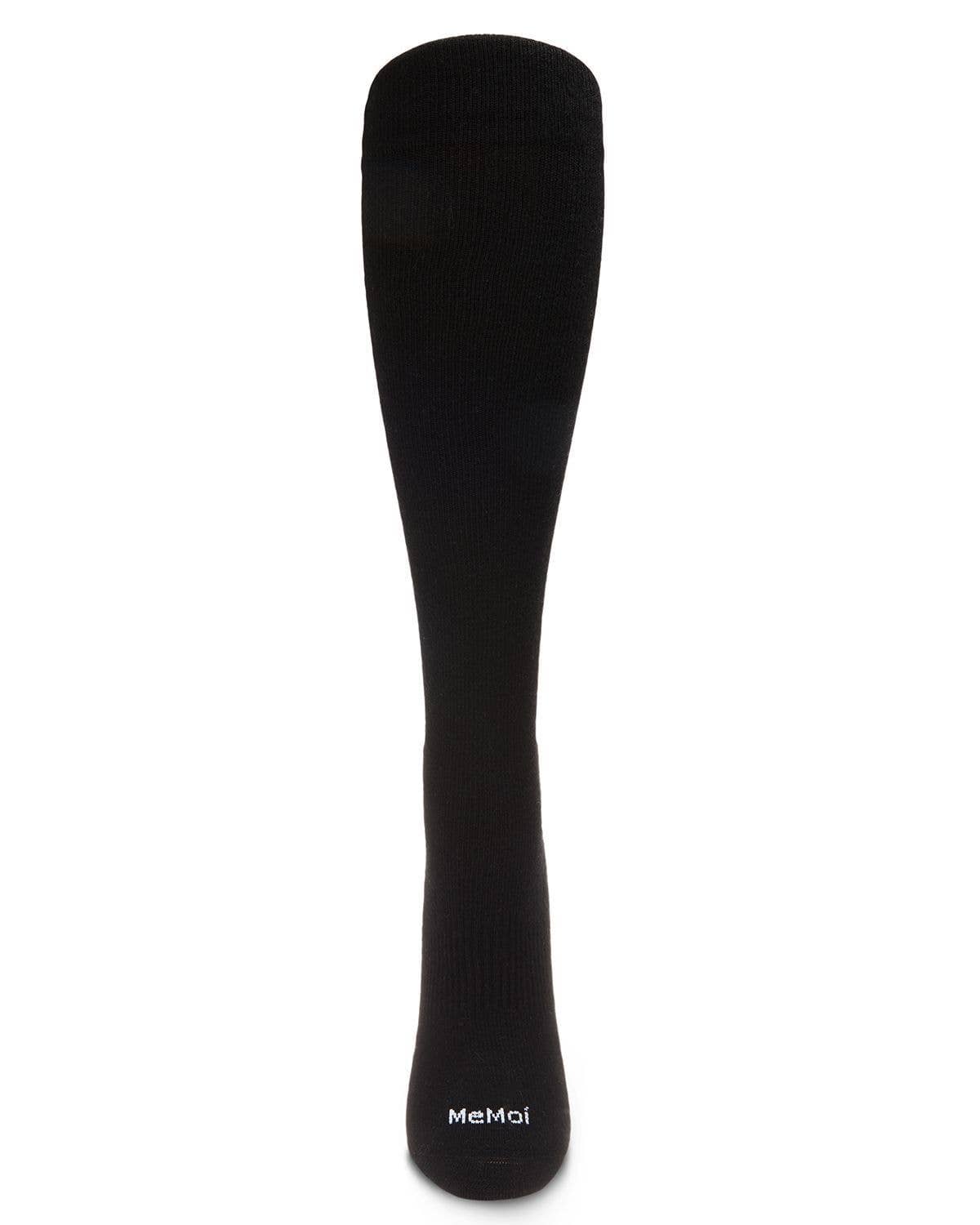 UNISEX SOLID MERINO CUSHION SOLE KNEE HIGH WOOL BLEND 15-20MMHG GRADUATED
