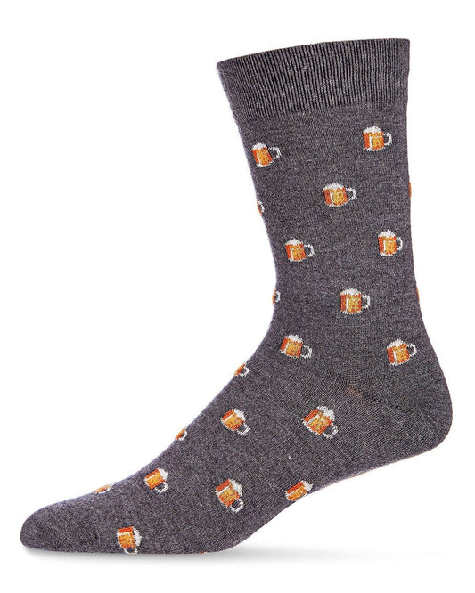 MEN'S BEER MUGS CASHMERE BLEND CREW SOCKS