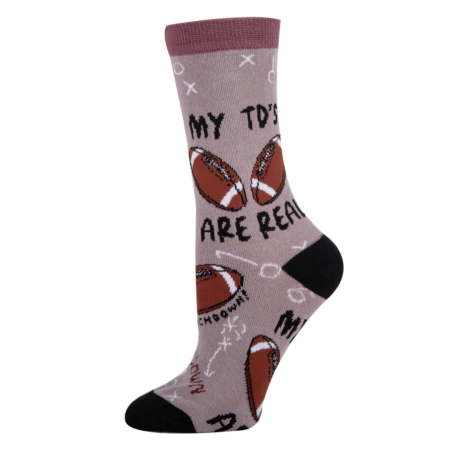TOUCHDOWN WOMEN'S CREW SOCKS