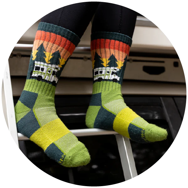 RV THERE YET? MERINO WOOL WOMEN'S CREW SOCKS