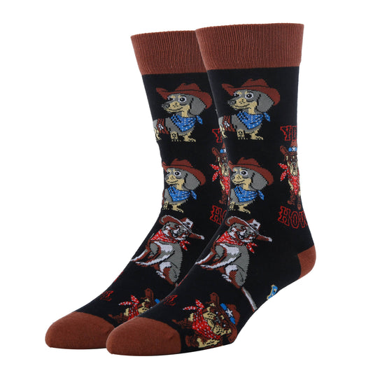 YEE HOWL MEN'S CREW SOCKS