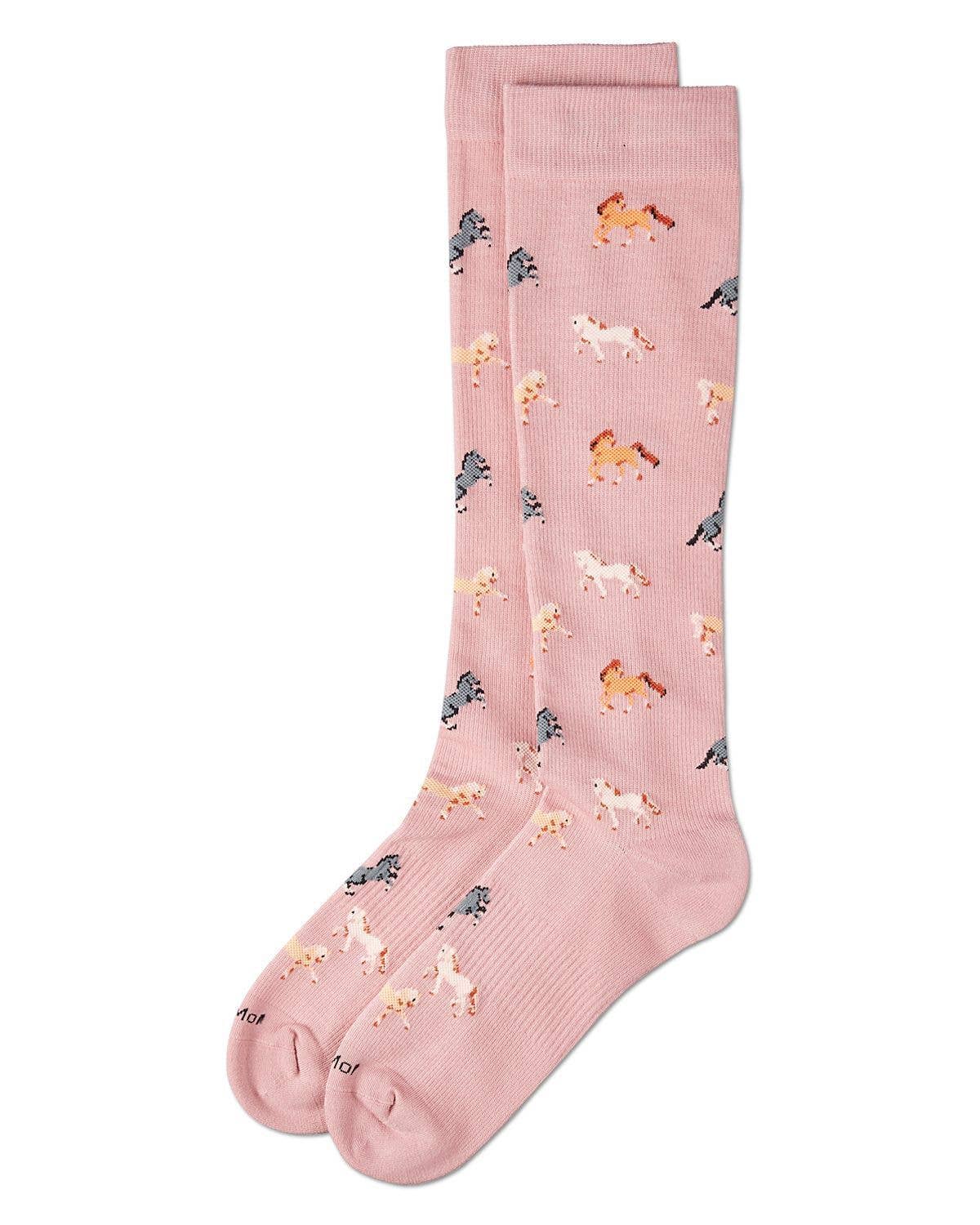 Horses Cotton Blend 15-20 mmHg Graduated Compression Socks