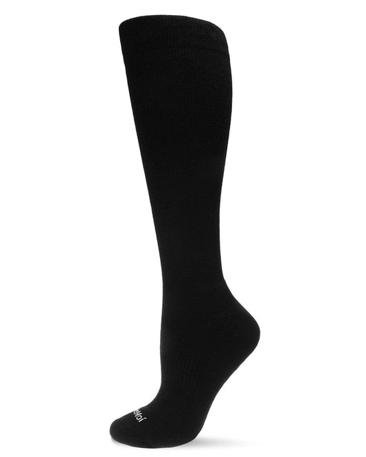 UNISEX SOLID MERINO CUSHION SOLE KNEE HIGH WOOL BLEND 15-20MMHG GRADUATED