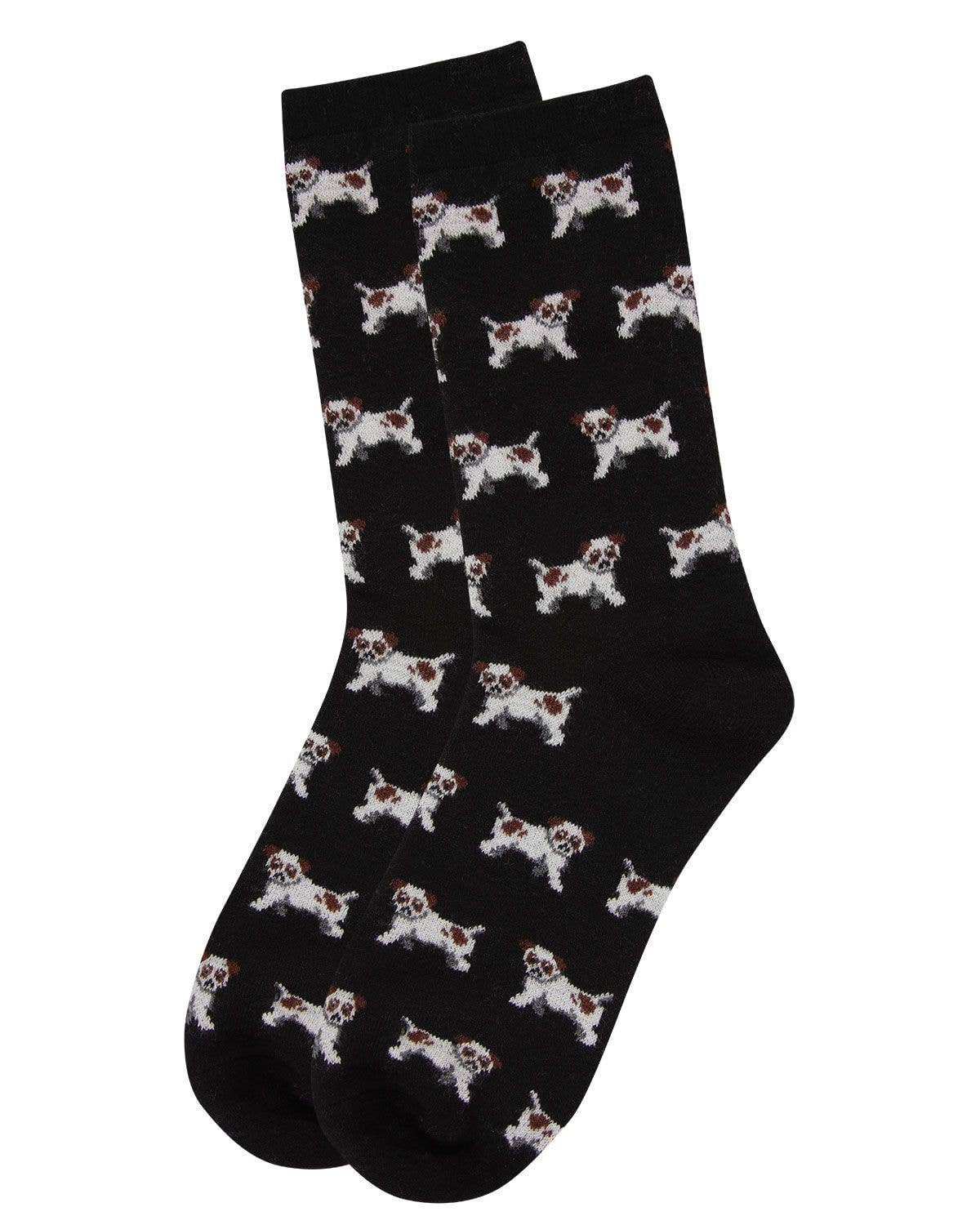 WOMEN'S DOGS CASHMERE BLEND CREW SOCKS