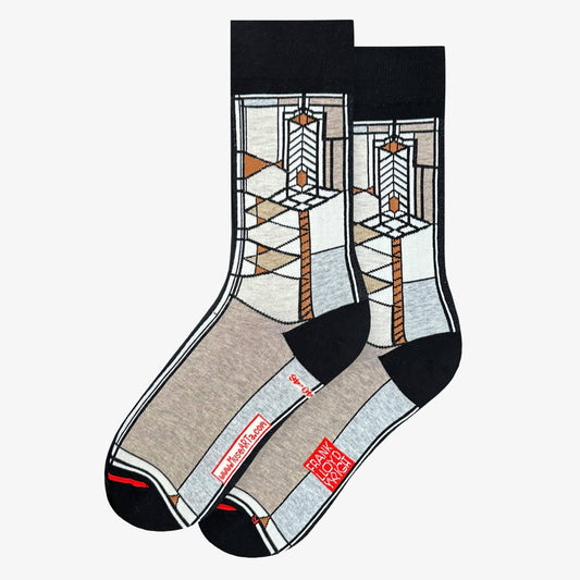 Frank Lloyd Wright  Robie Window Cotton Crew Socks