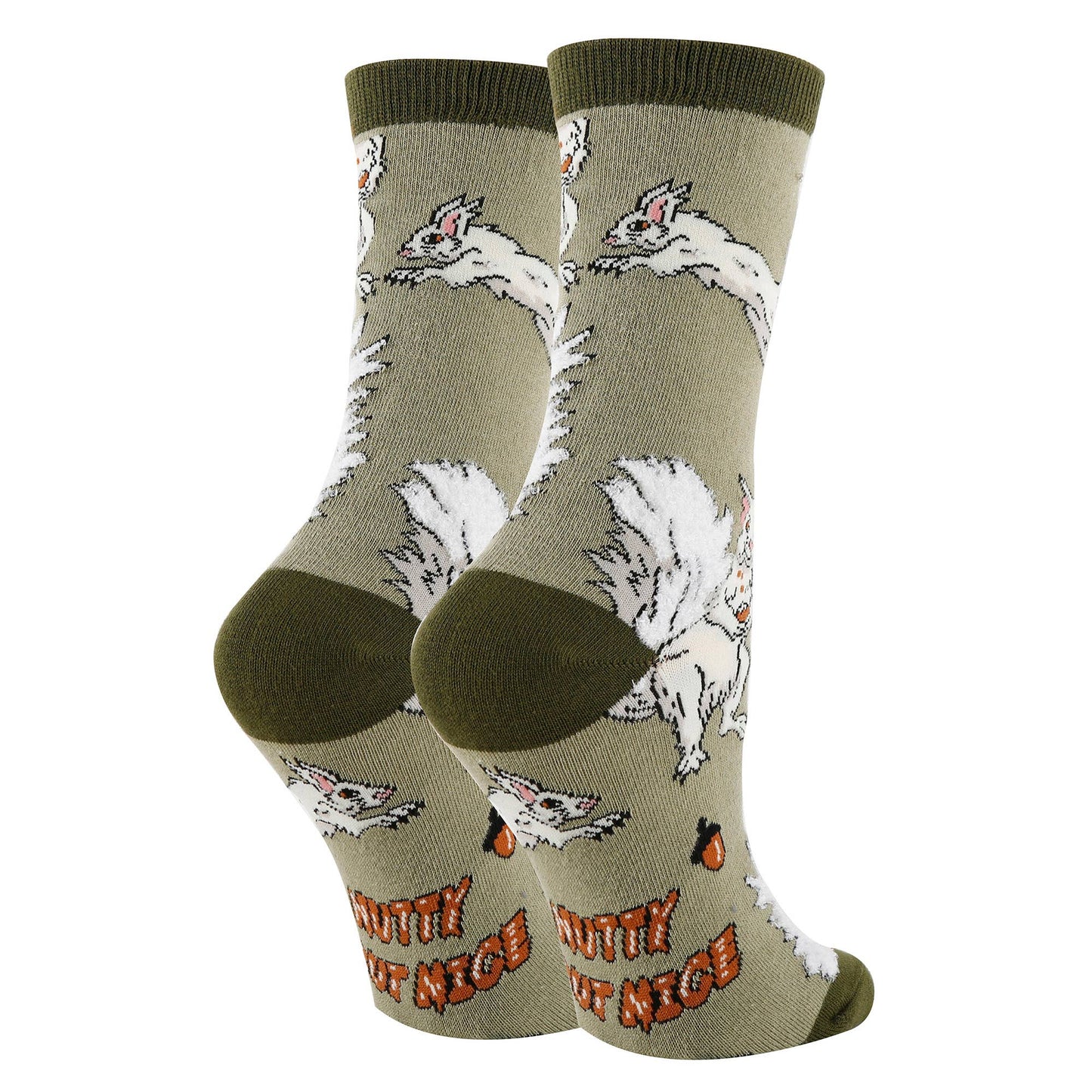 WHITE FOX SQUIRREL WOMEN'S CREW SOCKS