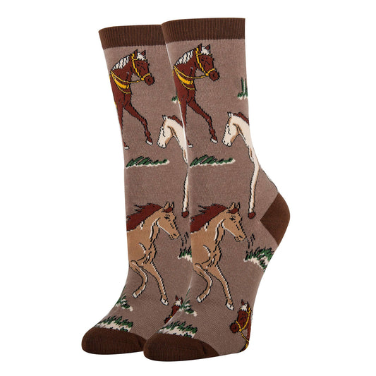 HORSE RIDE WOMEN'S CREW SOCKS