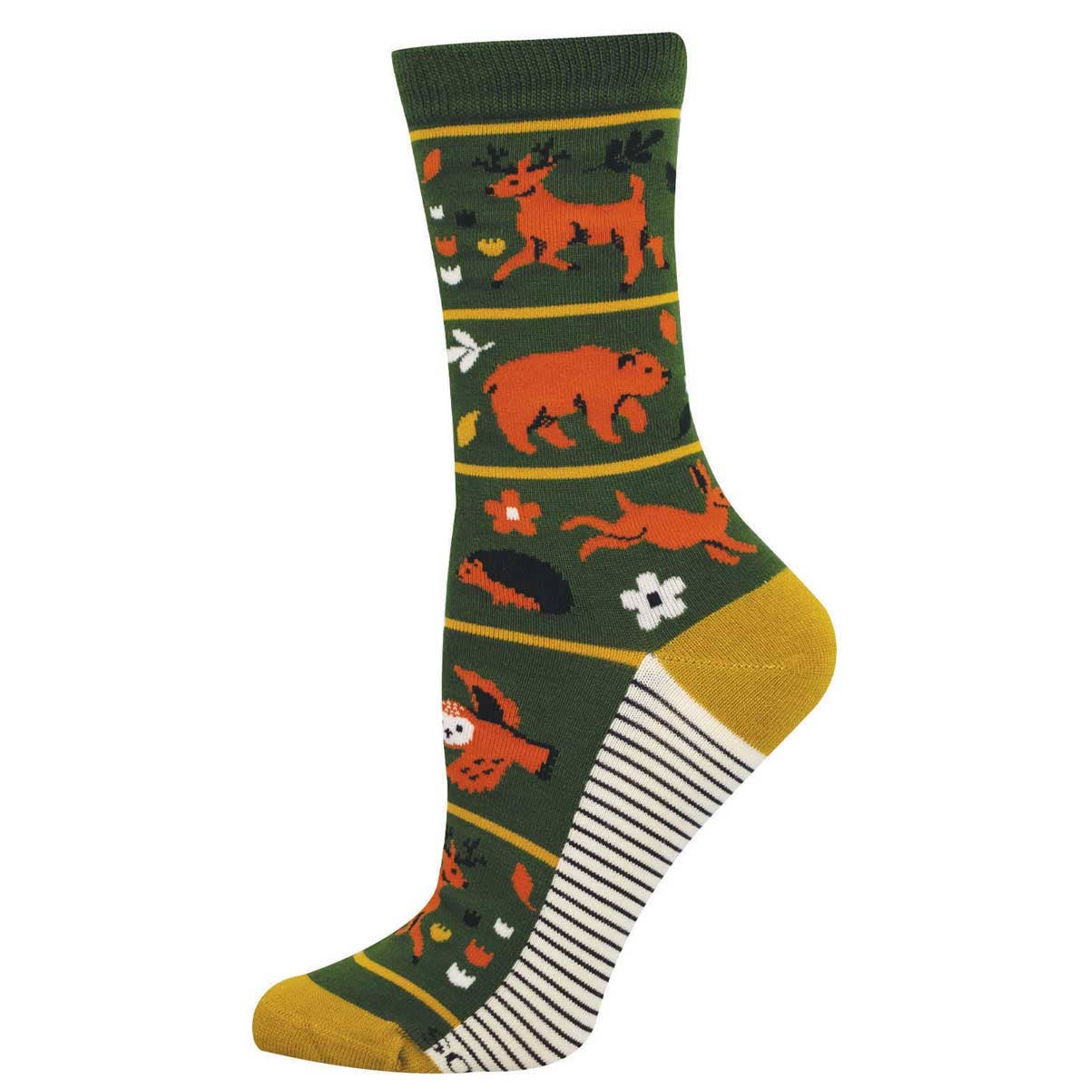 FOREST FRIENDS WOMEN'S BAMBOO CREW SOCKS