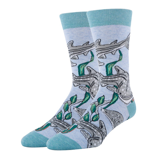 WHALE SHARK MEN'S CREW SOCKS