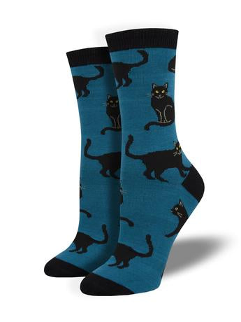 BLACK CAT WOMEN'S BAMBOO CREW SOCKS