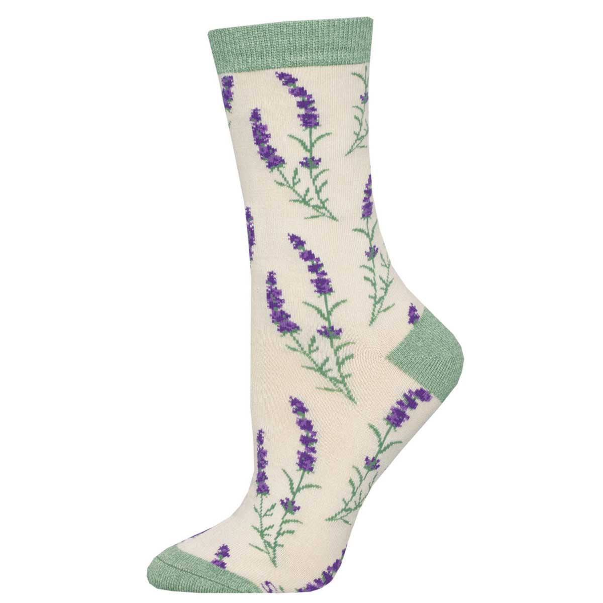 LOVELY LAVENDER WOMEN'S BAMBOO CREW SOCKS