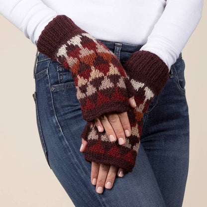 Jaya Fireside Wool Knit Half Mittens | Wool Half Mittens