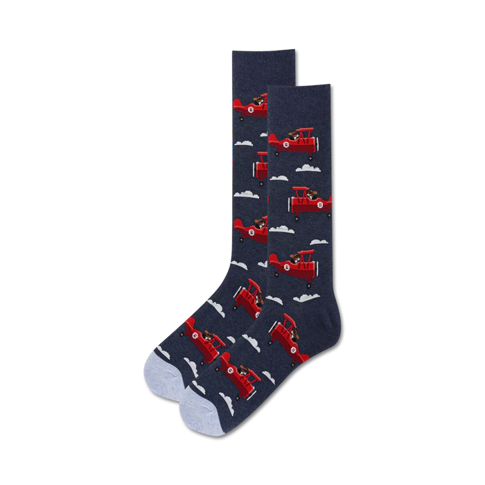 AVIATOR PUP MEN'S COTTON CREW SOCKS