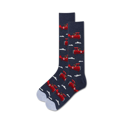 AVIATOR PUP MEN'S COTTON CREW SOCKS