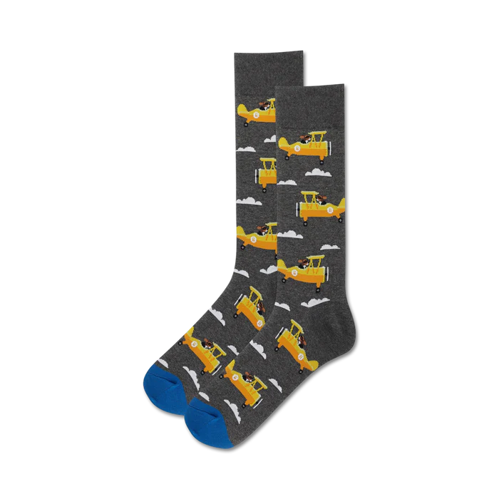 AVIATOR PUP MEN'S COTTON CREW SOCKS