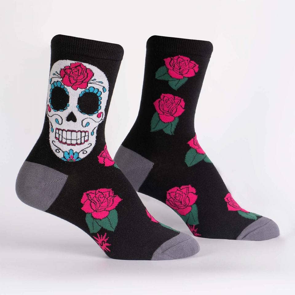 Women’s Crew Sock: Sugar Skull