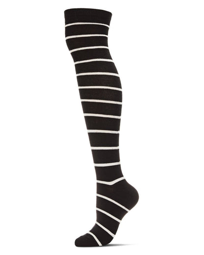 STRIPE CASHMERE BLEND OVER THE KNEE WARM SOCKS
