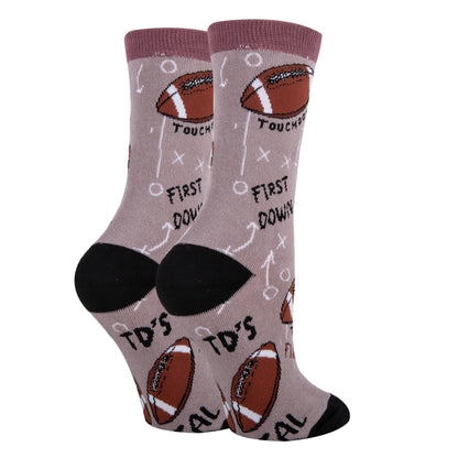 TOUCHDOWN WOMEN'S CREW SOCKS