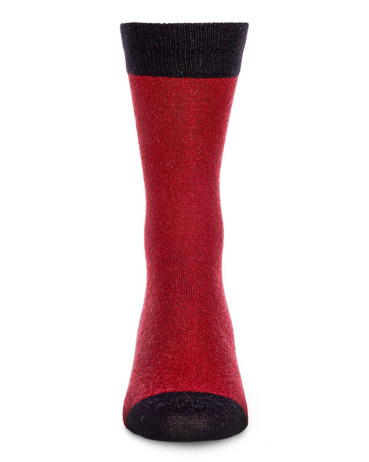 MEN'S FANCY HEELS CASHMERE BLEND CREW SOCKS
