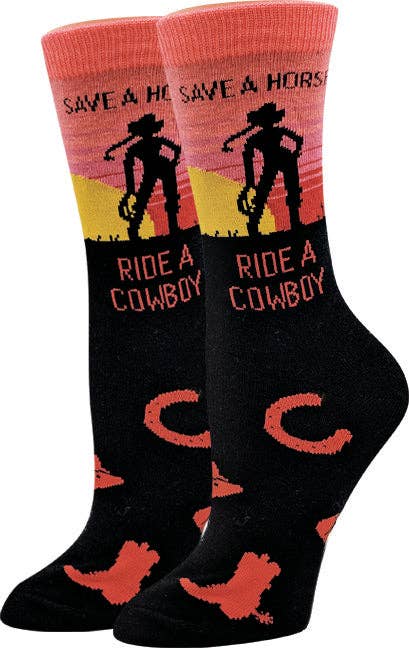 Save a Horse Ride a Cowboy Women's Cotton Socks