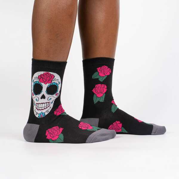 Women’s Crew Sock: Sugar Skull