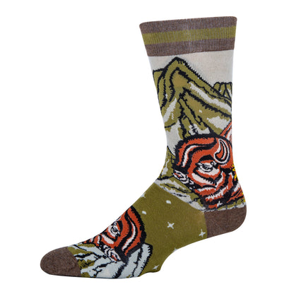 Bison Meadows  Men's Cotton Crew Socks