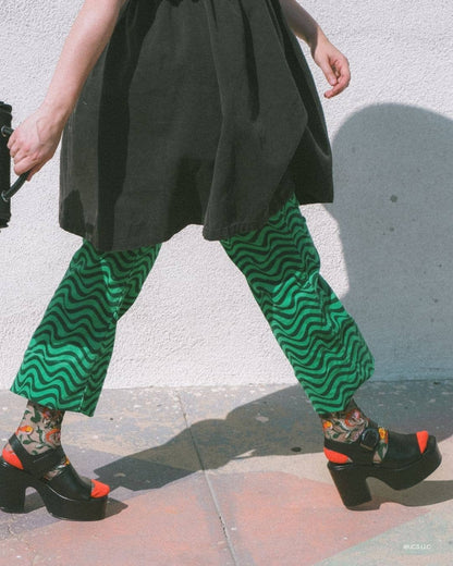 Wicked Elphaba Land Black Sheer Crew Socks