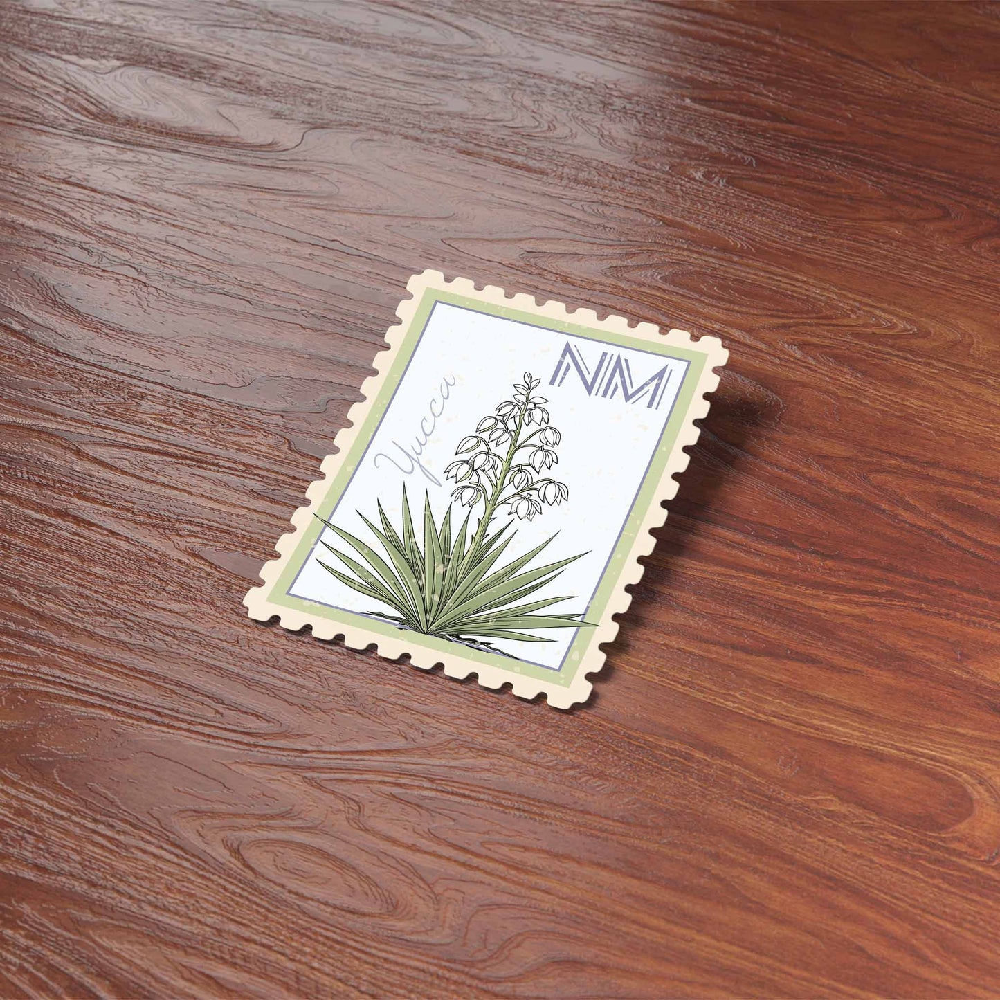 New Mexico State Flower Yucca Sticker - Vintage Stamp Decal