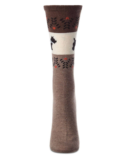Women's Scotty Fairisle Cashmere Crew Socks