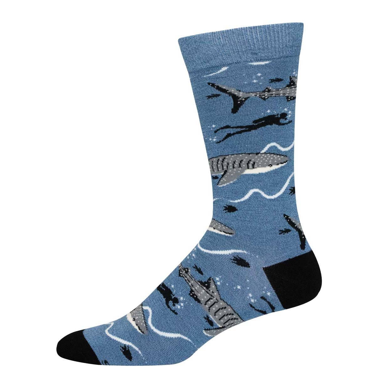 Whale Shark Men's Bamboo Crew Socks
