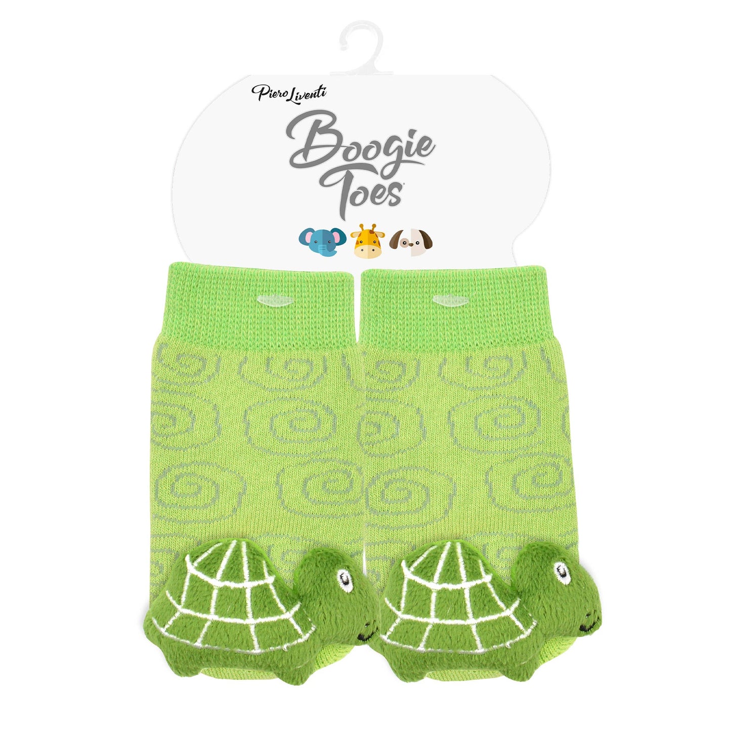 Green Turtle  Boogie Toes Rattle Sock