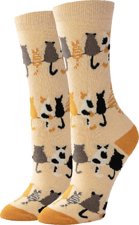 Caturday  Women's Cotton Crew Socks