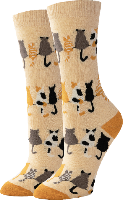 Caturday  Women's Cotton Crew Socks