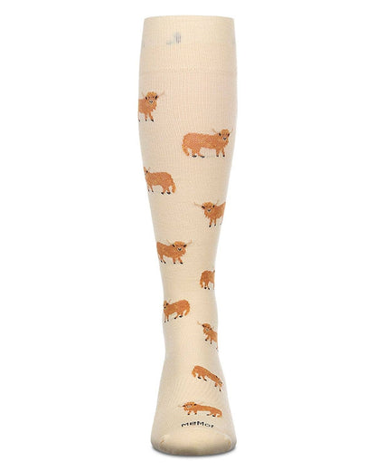 Highland Cow Mens Bamboo Compression Socks
