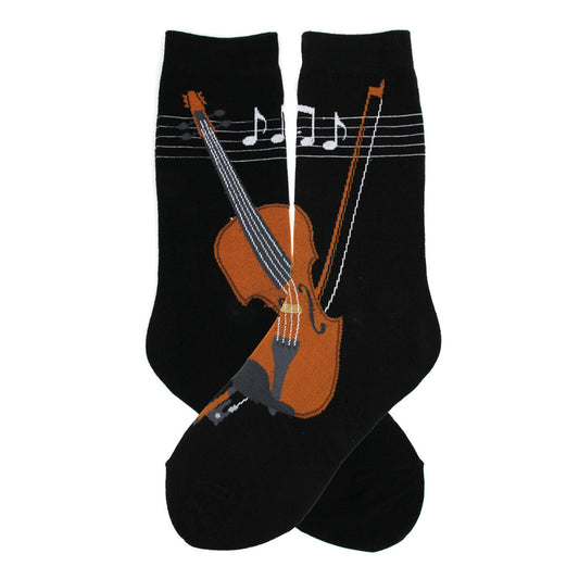 MUSICAL STRINGS WOMEN'S CREW SOCKS