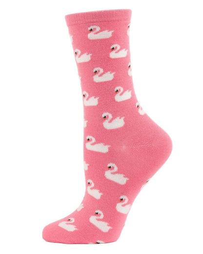 WOMEN'S SWAN CASHMERE BLEND CREW SOCKS
